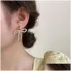 Hoop Huggie Ohrringe zart langer Tropfen mit Imitation Perlen stilvolle Ohrhaken Accessoire Lieferung Schmuck ot0vx