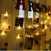 1M/2M LED Photo Clip String Lights Battery-operated Garland Fairy Picture For Wedding Bedroorm Holiday Hanging Decor Wall Lamp