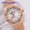 AP Crystal Wrist Watch Royal Oak 15451or Watan Watch Watch Rose Gold With Diamond Automatic mécanical Swiss Luxury Montres Watchs Fashion Watch Match Match Match 37 mm