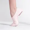 Dansskor stretch slip på jazz balett för kvinnor barn tränar sko mjuk yoga inomhus träning sneakers rosa svart