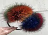 Berets Rainbow Color Fur Earmuffs ciepły ochrona oryginalna skórzana okładki uchwy