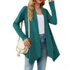 2023 Europa y América Autumn Winter Women's Clothing Nuevo color sólido Simplicidad larga Simplicidad All-Match Commute Cardigan