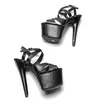 Chaussures de danse laijianjinxia pupre couleur sandales à talons hauts 17cm / 7inch show de modèle sexy et pole dance 118