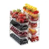 Kitchen Storage Transparent Refrigerator Organizer Bin Box Compartment Drawer Fridge Containers Pantry Freezer