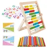 3D Abacus for Kids Math деревянный abacus Считается игрушечные дети, образовательные игрушки ранние математические изучение игрушки Montessori Learning Numbers