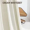 INS -Stil Milch weiße Blackout -Vorhänge Einfacher Schlafzimmer Schalldichte Vorhang Sonnenschutzzimmer Drape Balkon Bucht Fenster Vorhänge