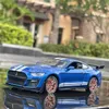 Diecast Model Car 1 32 High Simulation Supercar Ford Mustang Shelby GT500 Legering Pull Back Kid Toy 4 Open Door Children039s Gift9618087