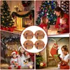 Fournitures de fête 24 PCS Décorations de Noël en plein air Crafon Bell Little Metal Jingled Jingle Bells Star Rusty Crafts