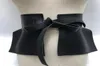 Ceintures femmes peplum ceinture jupe féminine taille en cuir fashion dames pu noire arc large robes de harnais de créateurs 4674666