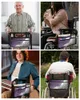 Storage Bags Purple Grey Gradient Modern Geometric Abstract Wheelchair Bag Armrest Side Electric Scooter Walking Frame Pouch