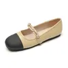 Chaussures décontractées Taille 34-43 Mary Jane Foot's Flat Bottom Sole Sole Dames avec orteil noir