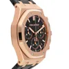 Designer Audemar Pigue Watch Royal Oak APS Factory Auto Rose Gold Mens Strap Watch 26240OR.OO.D002CR.01