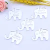 Supplência de festa 50 PCs PCs Elefante personalizado Tag tag gravado espelho acrílico Barra de chocolate Nome do chá de bebê Presente personalizado