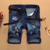 Modeheren gescheurd korte jeans merk kleding Bermuda zomer 90 katoenen shorts ademende denim mannelijke maat 2838 240328