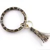 Ключевые кольца Zwpon PU кожа O Circle Tassel Bristlet Клавичная кошачка южная мода Women Key Chain Cring Bristlet держатель брелок с ключом оптом 240412