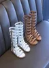 Nouvelles filles sandales d'été pu en cuir bottes creux pour enfants chaussures de mode designers sandales 7127908