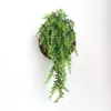 Decorative Flowers 2 Pcs Artificial Green Plants Wall Fake Hanging Greenery Spring Decorations Leaves Plastic