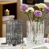 White Aesthetic Glass Vase Grand Nordic Design Grand Flower Vase Transparent Big Hogar Decoraciones Living Room Decoration