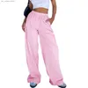 Pantaloni da donna Capris Gaono Donne Y2K pantaloni a strisce a strisce casual sciolte in forma ad alta vita pantaloni pop gamba a gamba vintage pantaloni da salone 1 t240415