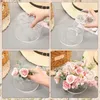 Vases transparent en acrylique Vase Minimaliste Conteneur de fleurs Élégant Round pour la pièce maîtresse de la fête de mariage