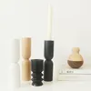 Candle Holders Wooden Holder With Decor European Simple Candlestick Geometric Japanese Wedding Incense