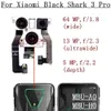 Xiaomi Black Shark 3 Pro 3Pro 3S KLE-A0 MBU-H0ワイドマクロバックメインカメラモジュールフレックスケーブルのオリジナルフロントリアカメラ