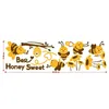 Wall Stickers Sunflower Bee Sticker PVC Self-adhesive Can Be Removed Show A Pleasant Festive Atmosphere