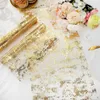 Metallic Gold Table Runner 300*28cm Sequin Glitter Foil Mesh Roll Trabbelfest Party Wedding Birthday Table Decoration