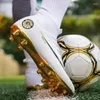 Sapatos de futebol americano Profissional ao ar livre Cristiano Chuteira Campo Treinamento Futsal Botas à prova d'água masculina