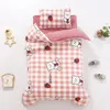 Coral Fleece Baby Bedding Three-Piece Cotton Childrens Däcke Quilt Cover Pudowcase Printing Bed Sheet CP13 240408