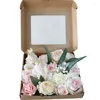 Dekorativa blommor Rose Artificial Flower Box Set Diy Bouquet For Wedding Decoration Party Home Centerpieces Decorations