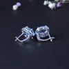 Stud Earrings GEM'S BALLET Natural Sky Blue Topaz Gemstone Classic 925 Sterling Silver Fine Jewelry Women Wedding