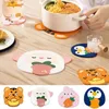 TABELLE MATS SILICON Cartoon Matte Zuverlässige tierische Wärmeisolierung Placemat Hochtemperaturresistent Anti-Scenening Tea Teller