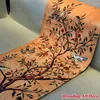 Tapestries Birs en Fruit Tree Art Tapestry Wall Hangende Jacquard geweven Gobelin Home Decoratie Polyester Maat 118x60cm