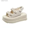 Sandali Spessalelati piccoli sandali profumati per donne 2023 Nuova torta di spugna versatile sport casual shoe di spiaggia romana h240412