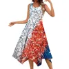 Sukienki na co dzień drukarnia letnia sukienka młodzieńcza szczupły rękawie z tankiem Sundress Eleganckie plażowe largos