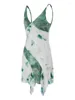 Abiti casual Summer Summer Short Shing Abito senza maniche a V Deep Neck Floral Cami Patchwork Clubwear