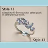 Configurações de jóias 9 estilos Acessórios de anéis de pérolas DIY