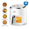 FRIVERE 4,8L Fryer d'aria, pentole senza petrolio, cestino antiaderente, facile da pulire, da 1200 W Multifunzione completamente automatica Smart Electric Fryer