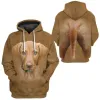 Rottweiler/Shetland Sheepdog/Vizsla 3D -geprinte hoodie vrouwen voor mannen pullovers Street Tracksuit Love Dog Gift