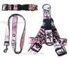 Step in Designer Dog Harness and Leashes Set Classic Letters Pattern Dog Collar Leash Safety Belt for Small Medium Large Dogs Cat 3572352