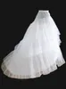 Ślubny halka biała ALINE 3 warstwy 2 obręcz pociąg Szyśnia Szybka ślubna Suknia Crinolineskort Underskirts for Wedding Balls PAG9084930