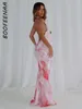Повседневные платья Boofeenaa кружевное лоскутное изготовление лето для женщин сексуальные элегантные наряды для вечеринок Deep V Backless Maxi Dress C83-CG28