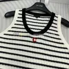 Sexy Knits Dress Women Tight Fitted Dresses Stripe Print Knitted Dress U Neck Luxury Dresses