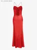 Urban sexy Kleider Abendkleider für Tag und Nacht Party elegante Frauen rot sexy Abendkleider Kleid Satin Cowl vorne Schnürung Korsett Kleid T240412