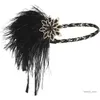 Accessoires de coiffure de couches 1920S FLPER BAND ROAGINE 20S GATSBY AUTRICH FEATHER AVEC CRISTAL Q231204 DROP DIVRAITEMENT FAS DHAXT