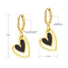 Hoop Huggie Earrings Fashion Titanium Stainless Steel Double Heart Birthday Gold Plated Acrylic For Women Girls E22102 Drop Delivery J Otma9