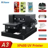 Automatic XP600 UV Flatbed Printer with Rotary For Bottle Phone Case UV DTF Printer A3 UV Printer Metal UV DTF Printing Machine