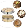 Doppelkessel Bambusdampfer mit Deckel Küche Kochen Lebensmittel wiederverwendbare praktische Lieferungen Basket Werkzeug Haare Haare