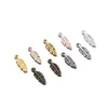 80Pcs 5x15mm Metal Zinc Alloy Leaves Charm Pendants for DIY Bracelet Necklace Jewelry Making Findings Accessories Supplies